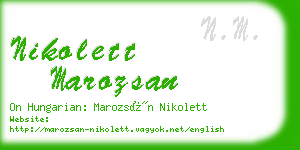 nikolett marozsan business card